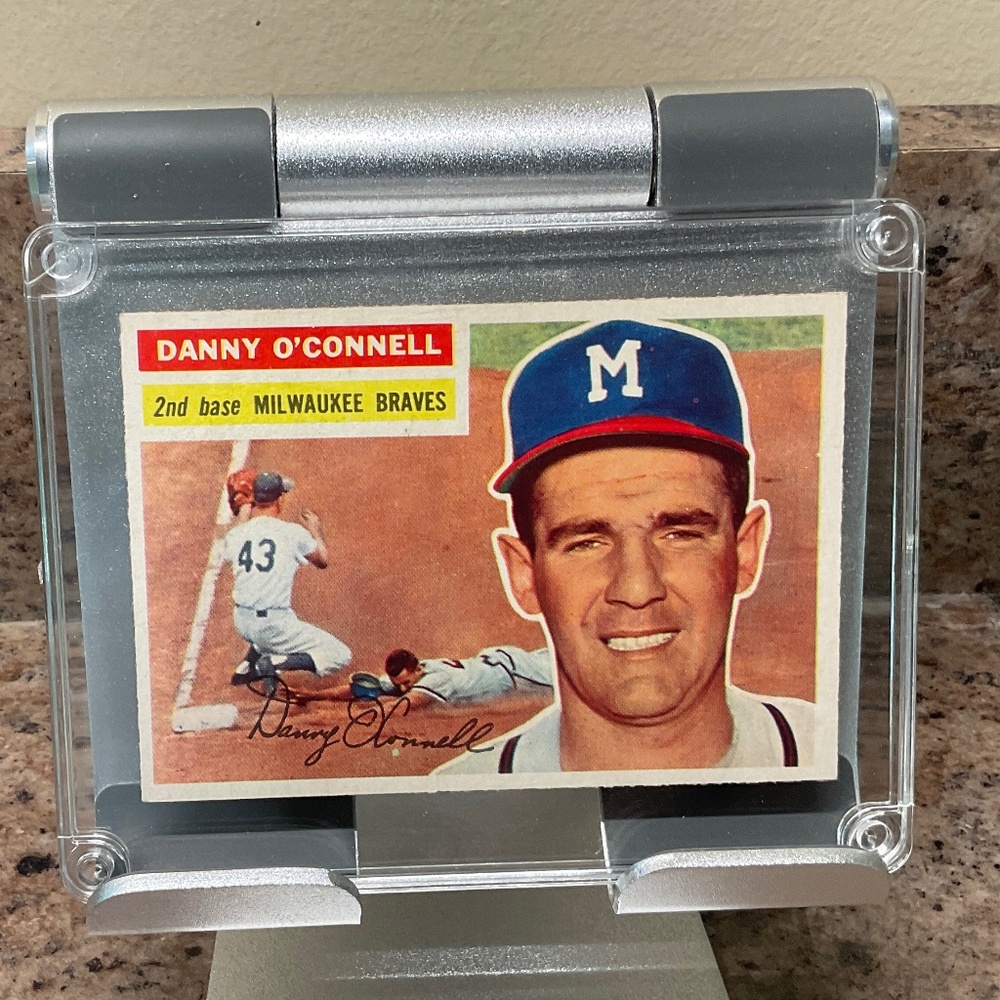 Topps Danny O’Donnell 1956 Baseball Card 2nd Base Milwaukee Braves #272